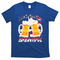 America The Brewtiful Beer USA Flag T-Shirt