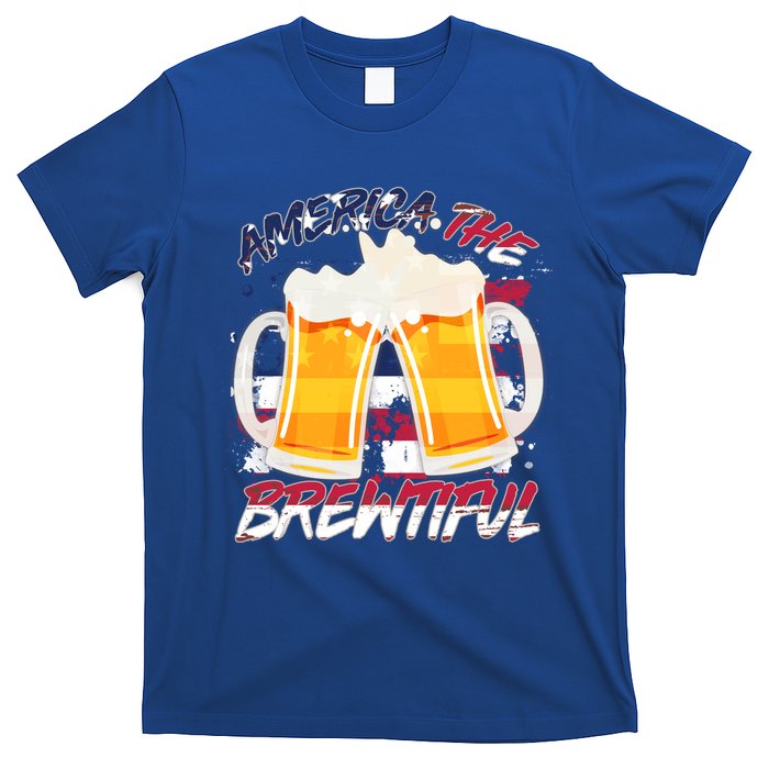 America The Brewtiful Beer USA Flag T-Shirt