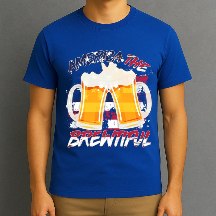 America The Brewtiful Beer USA Flag T-Shirt