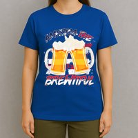 America The Brewtiful Beer USA Flag T-Shirt