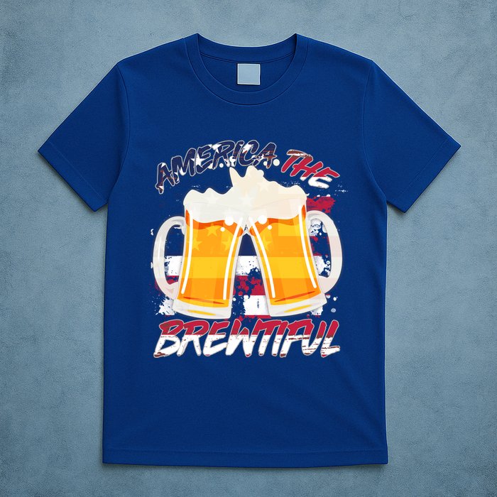 America The Brewtiful Beer USA Flag T-Shirt