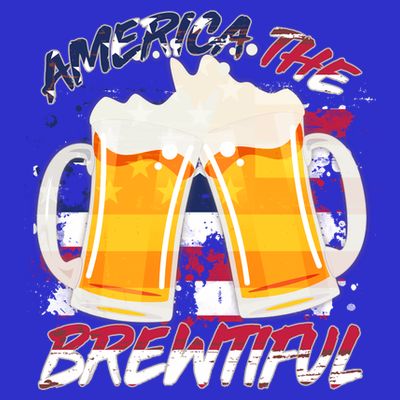 America The Brewtiful Beer USA Flag T-Shirt