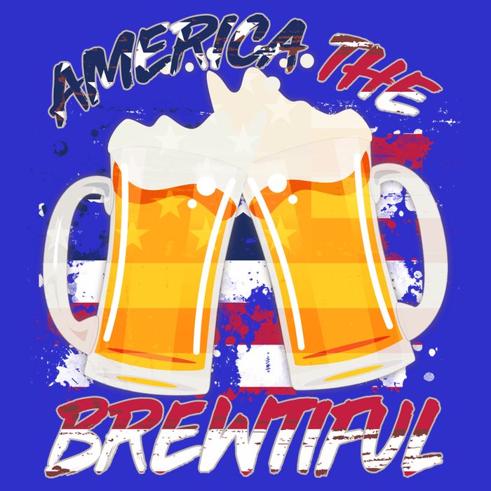 America The Brewtiful Beer USA Flag T-Shirt