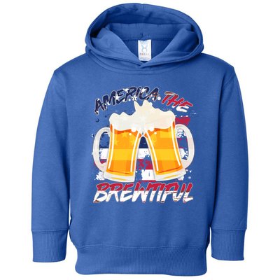 America The Brewtiful Beer USA Flag Toddler Hoodie