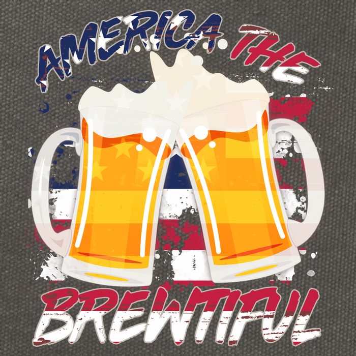 America The Brewtiful Beer USA Flag Cotton Canvas Backpack