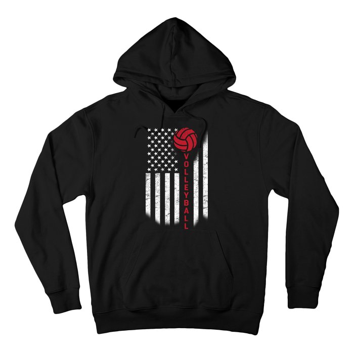 America Volleyball Flag Hoodie