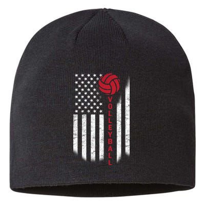 America Volleyball Flag Sustainable Beanie