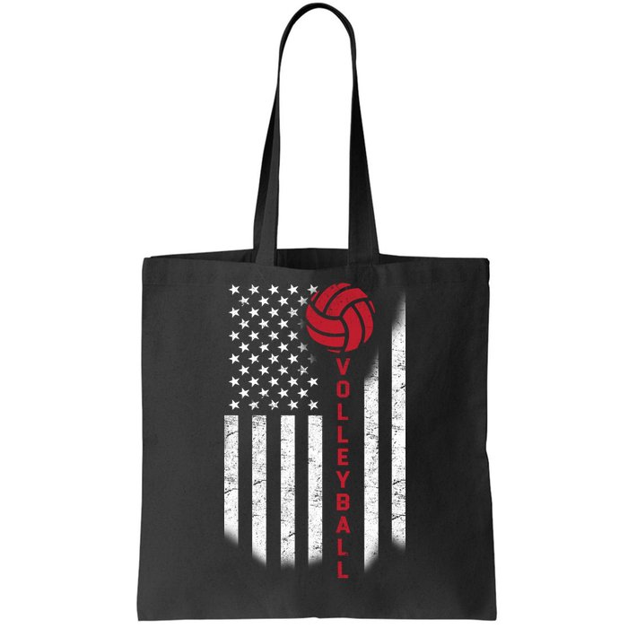 America Volleyball Flag Tote Bag