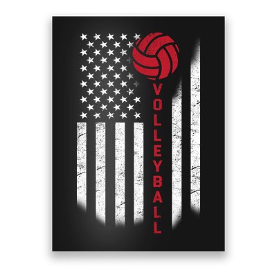 America Volleyball Flag Poster