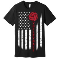 America Volleyball Flag Premium T-Shirt