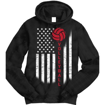 America Volleyball Flag Tie Dye Hoodie