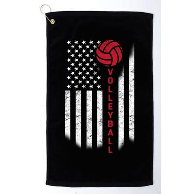 America Volleyball Flag Golf Towel