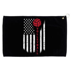 America Volleyball Flag Grommeted Golf Towel