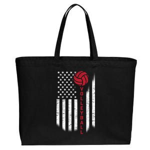 America Volleyball Flag Cotton Canvas Jumbo Tote