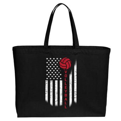 America Volleyball Flag Cotton Canvas Jumbo Tote