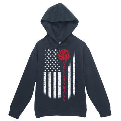 America Volleyball Flag Urban Pullover Hoodie