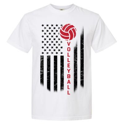 America Volleyball Flag Garment-Dyed Heavyweight T-Shirt