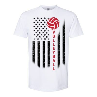 America Volleyball Flag Softstyle CVC T-Shirt