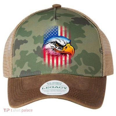 American Bald Eagle Flag Legacy Tie Dye Trucker Hat