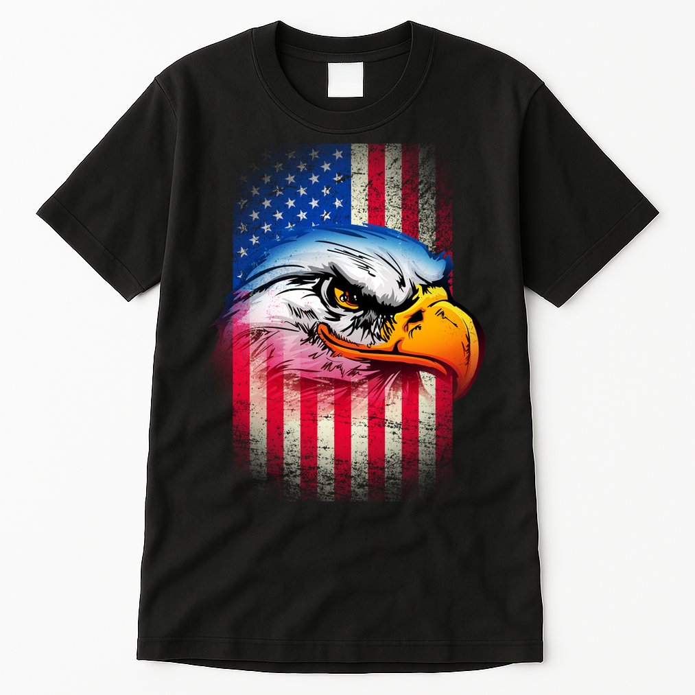 American Bald Eagle Flag Tall T-Shirt