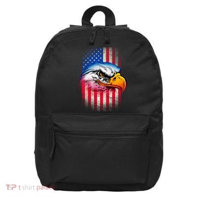 American Bald Eagle Flag 16 in Basic Backpack