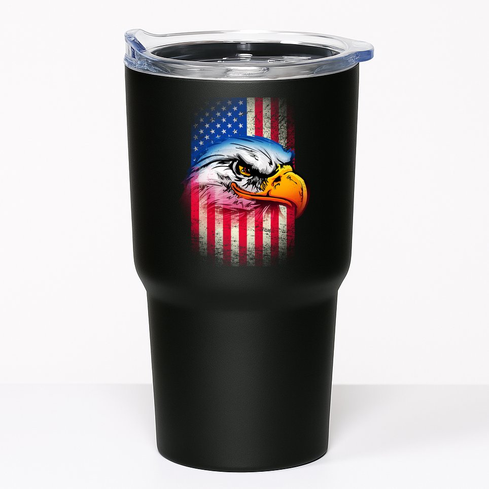American Bald Eagle Flag Tumbler