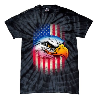American Bald Eagle Flag Tie-Dye T-Shirt