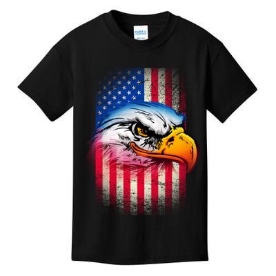 American Bald Eagle Flag Kids T-Shirt