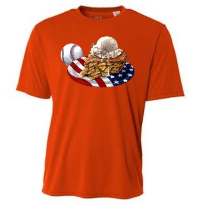 American Baseball And USA Pie Cooling Performance Crew T-Shirt