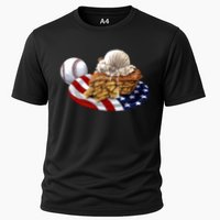 American Baseball And USA Pie Cooling Performance Crew T-Shirt