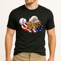 American Baseball And USA Pie Cooling Performance Crew T-Shirt