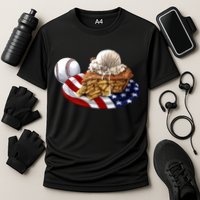 American Baseball And USA Pie Cooling Performance Crew T-Shirt