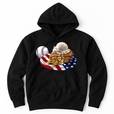 American Baseball And USA Pie Hoodie