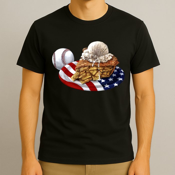 American Baseball And USA Pie T-Shirt