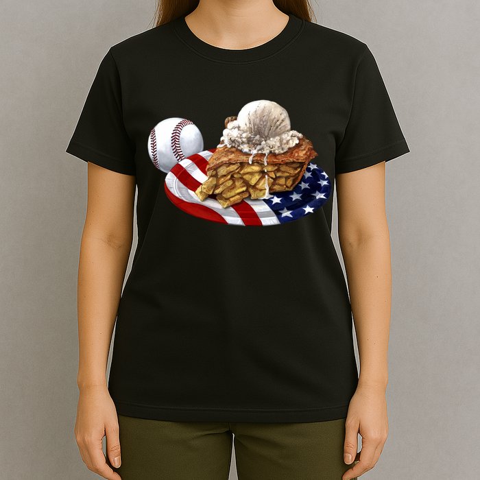 American Baseball And USA Pie T-Shirt