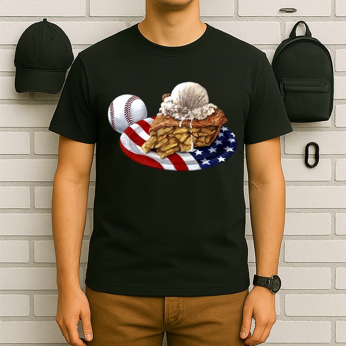 American Baseball And USA Pie T-Shirt