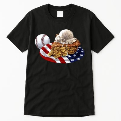 American Baseball And USA Pie Tall T-Shirt