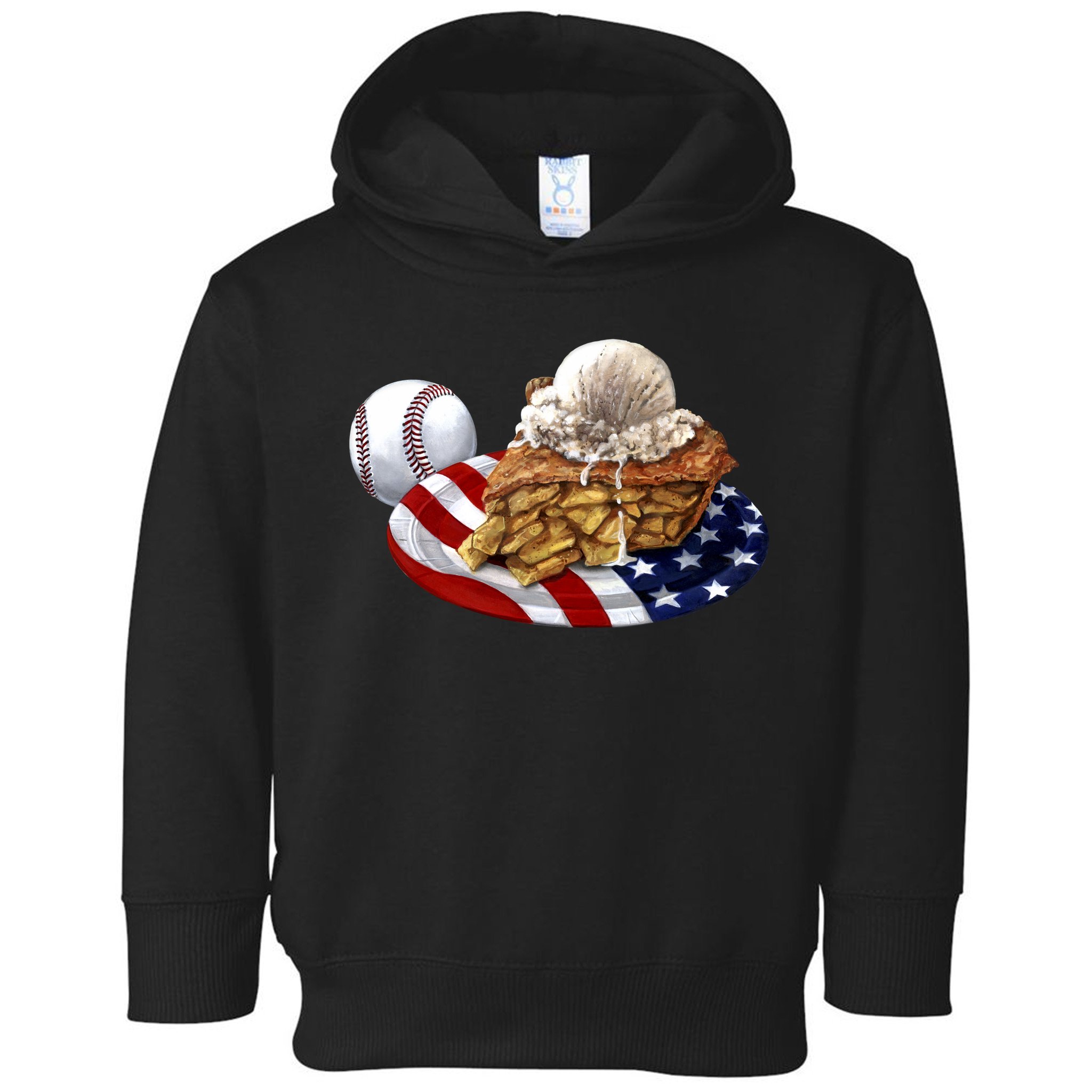 American Baseball And USA Pie Toddler Hoodie