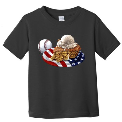American Baseball And USA Pie Toddler T-Shirt