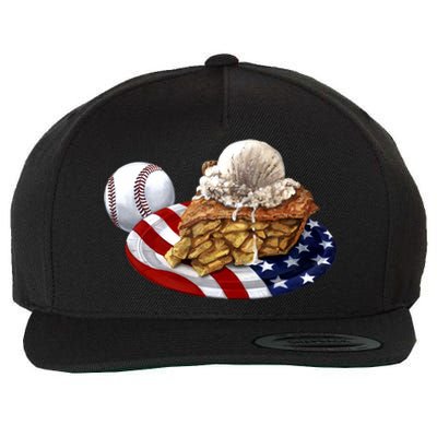 American Baseball And USA Pie Wool Snapback Cap