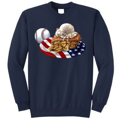 American Baseball And USA Pie Tall Sweatshirt