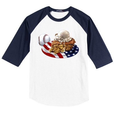 American Baseball And USA Pie Baseball Sleeve Shirt