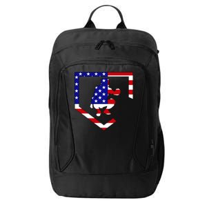 American Baseball Catcher Flag City Backpack