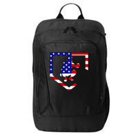 American Baseball Catcher Flag City Backpack
