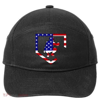 American Baseball Catcher Flag 7-Panel Snapback Hat