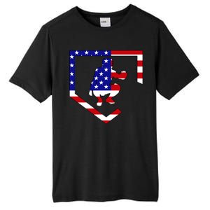 American Baseball Catcher Flag Tall Fusion ChromaSoft Performance T-Shirt