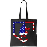 American Baseball Catcher Flag Tote Bag