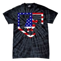 American Baseball Catcher Flag Tie-Dye T-Shirt