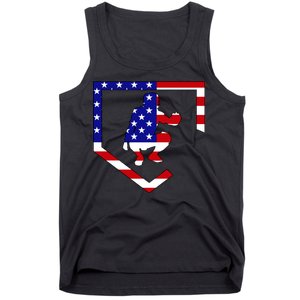 American Baseball Catcher Flag Tank Top