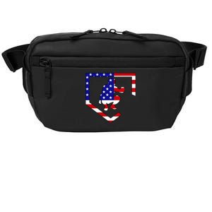 American Baseball Catcher Flag Crossbody Pack